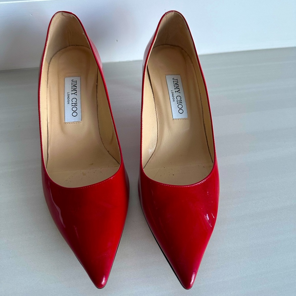 Jimmy Choo Red Patent Leather Heels